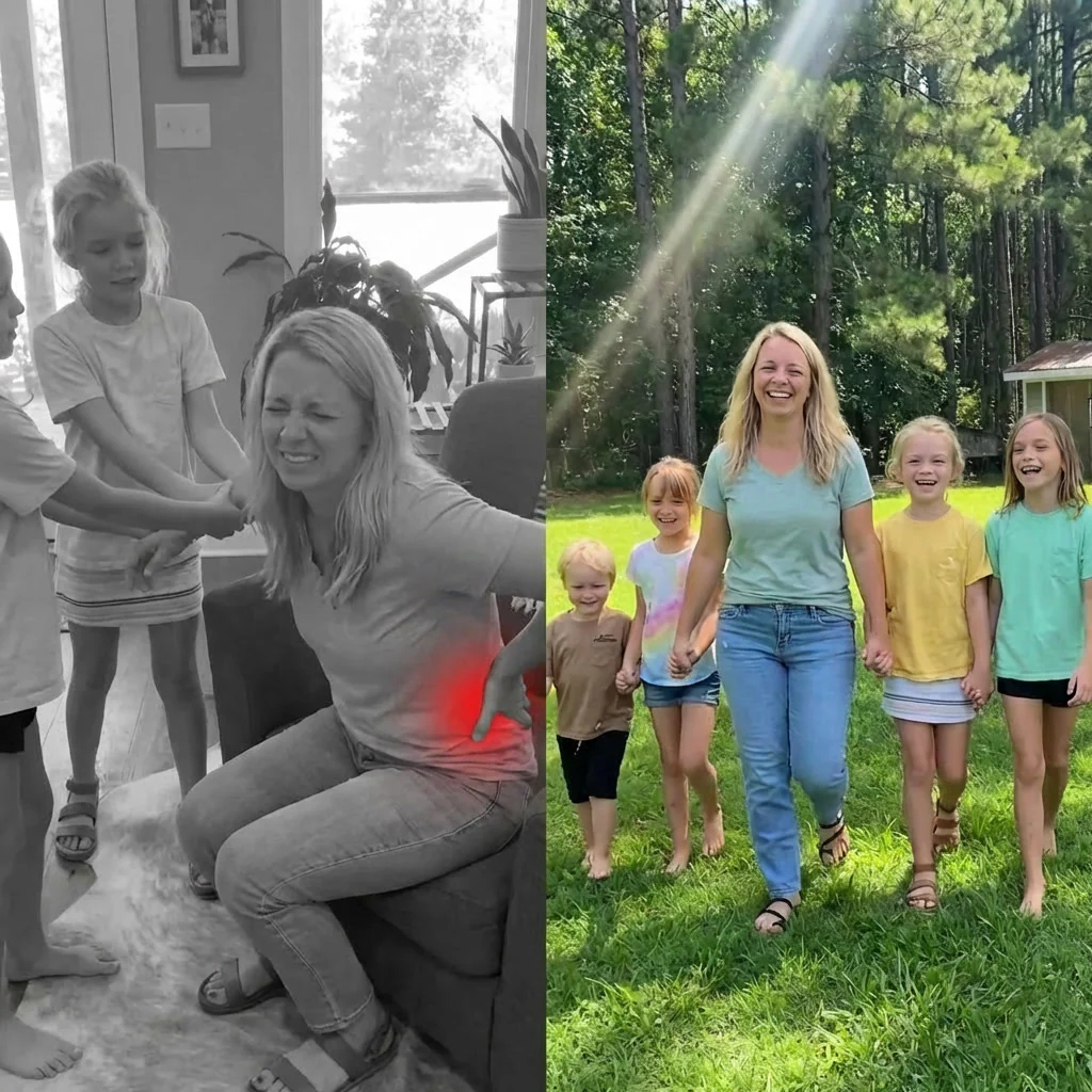 Mom transformation with kids
